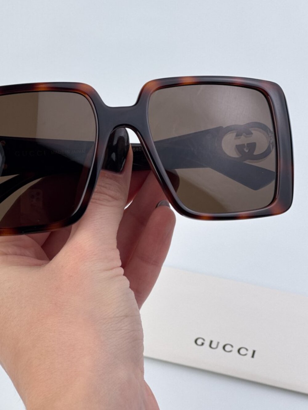 GUCCI GG1692S 002 HAVANA BROWN SQUARE SUNGLASSES
